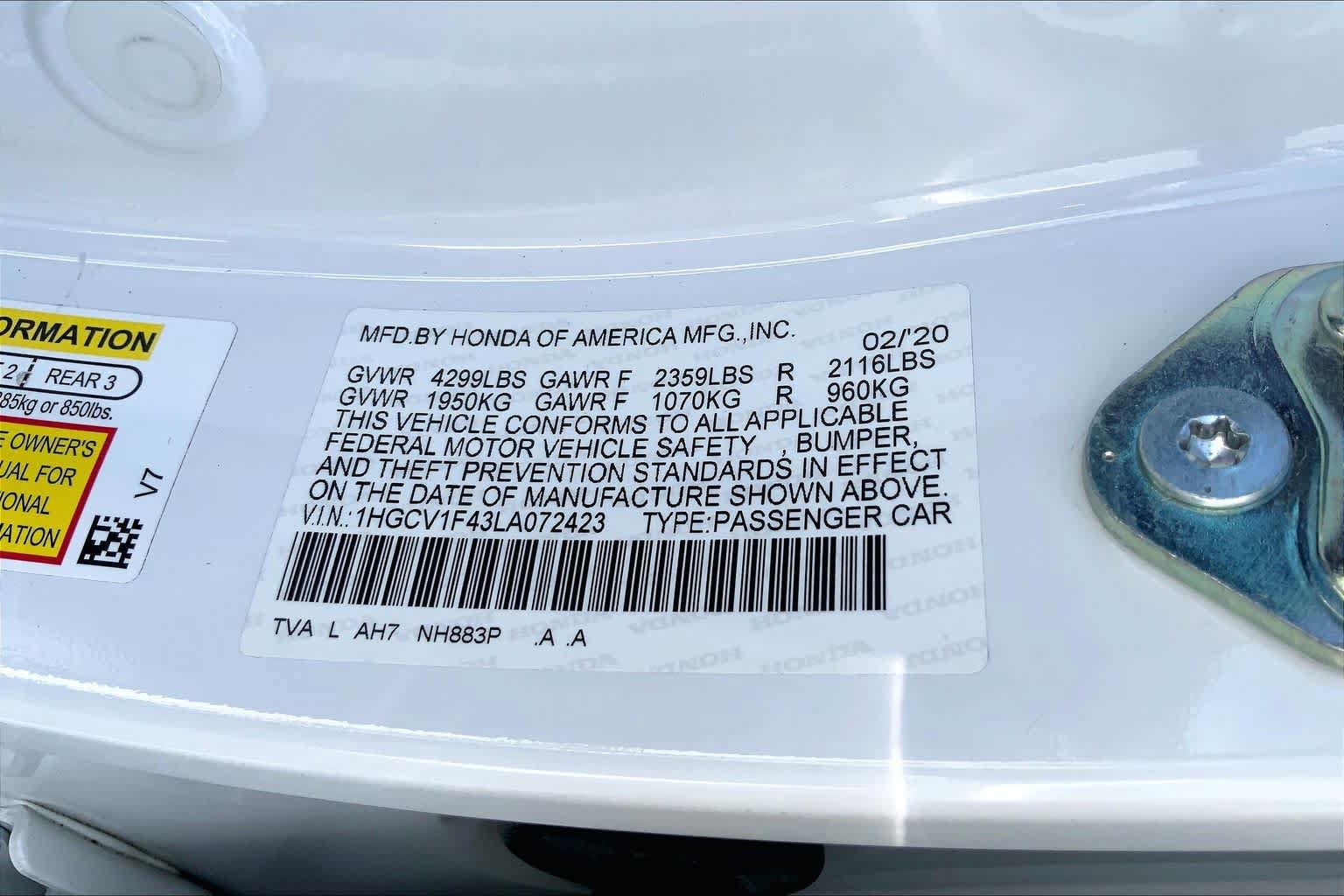 Used 2020 Honda Accord EX image 35