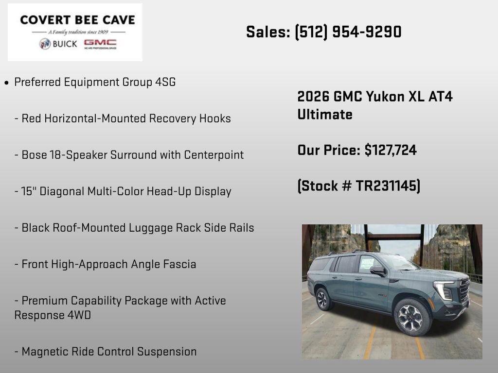 New 2026 GMC Yukon XL AT4 Ultimate AWD/4WD image 24