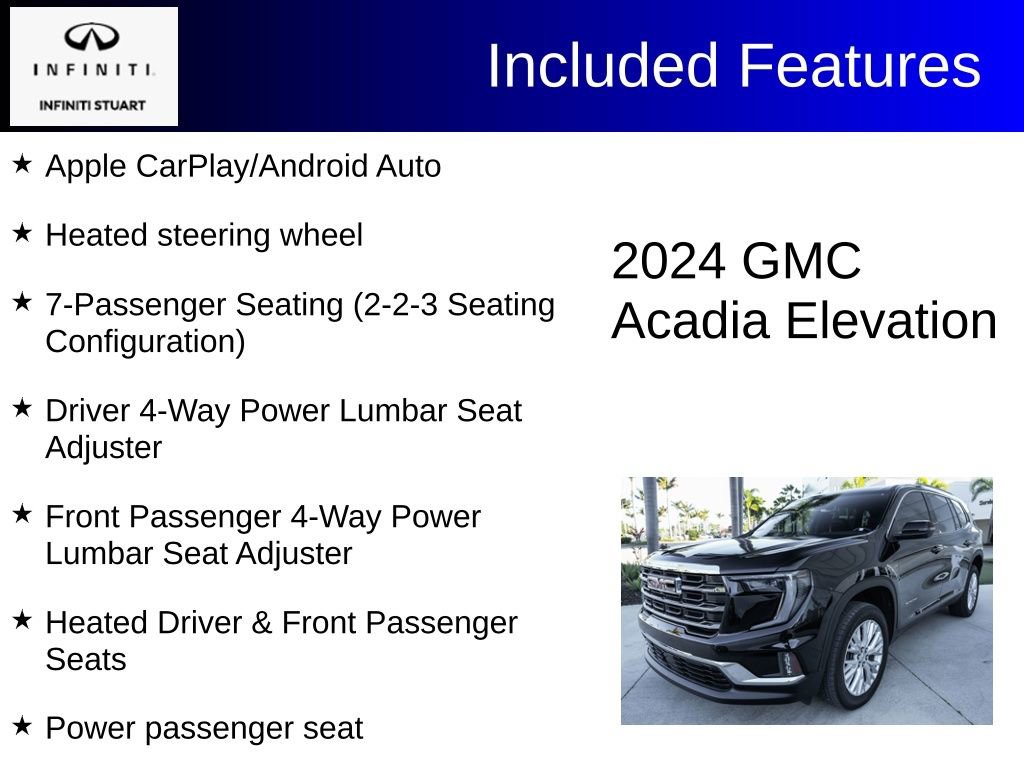 Used 2024 GMC Acadia Elevation image 3