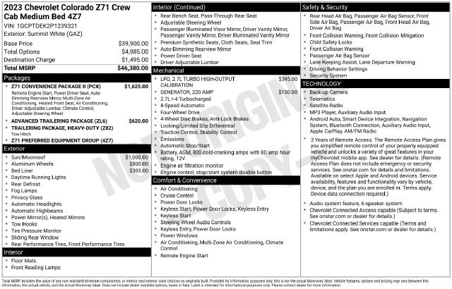 Used 2023 Chevrolet Colorado Z71 w/ Z71 Convenience Package 2 AWD/4WD image 2