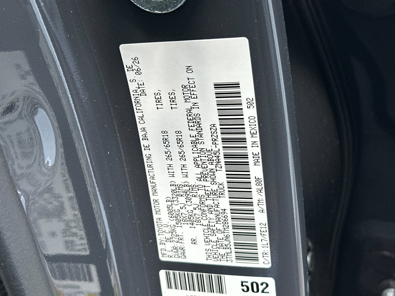 New 2026 Toyota Tacoma TRD Sport AWD/4WD image 31