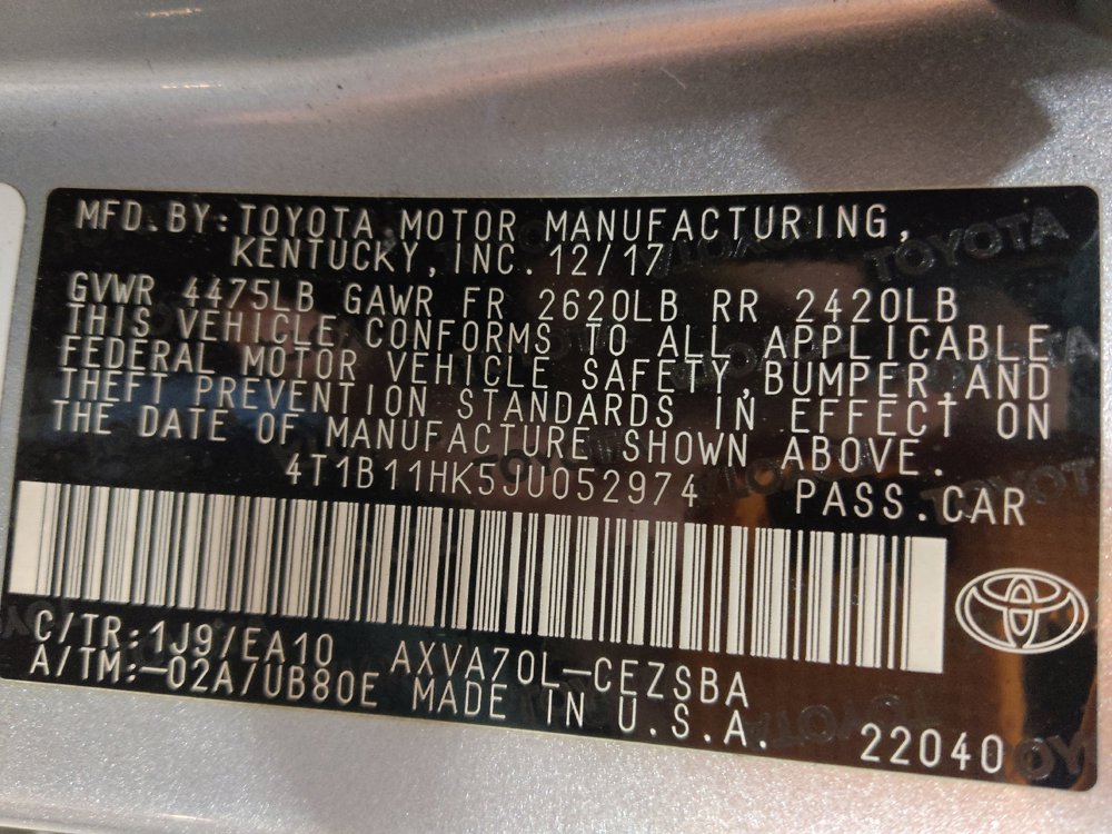 Used 2018 Toyota Camry SE w/ Convenience Package FWD image 33