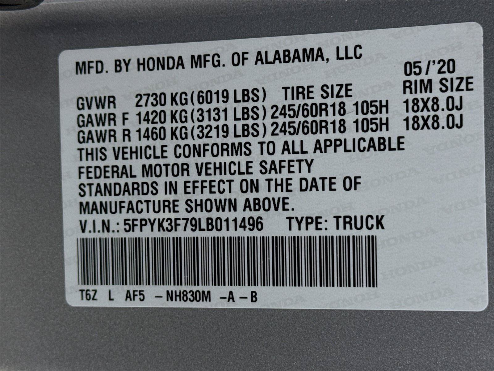 Used 2020 Honda Ridgeline RTL-E image 24
