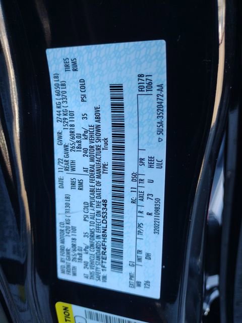 Used 2022 Ford Ranger Lariat w/ Equipment Group 501A High image 52