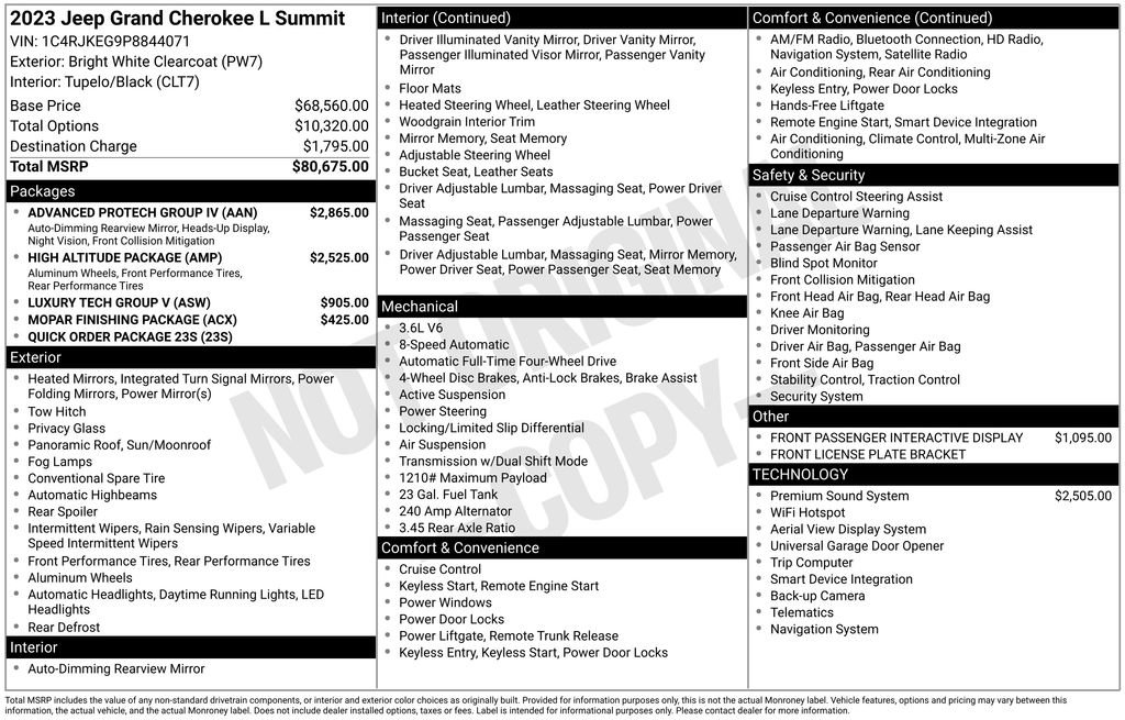 Used 2023 Jeep Grand Cherokee L Summit w/ Advanced Protech Group IV image 4