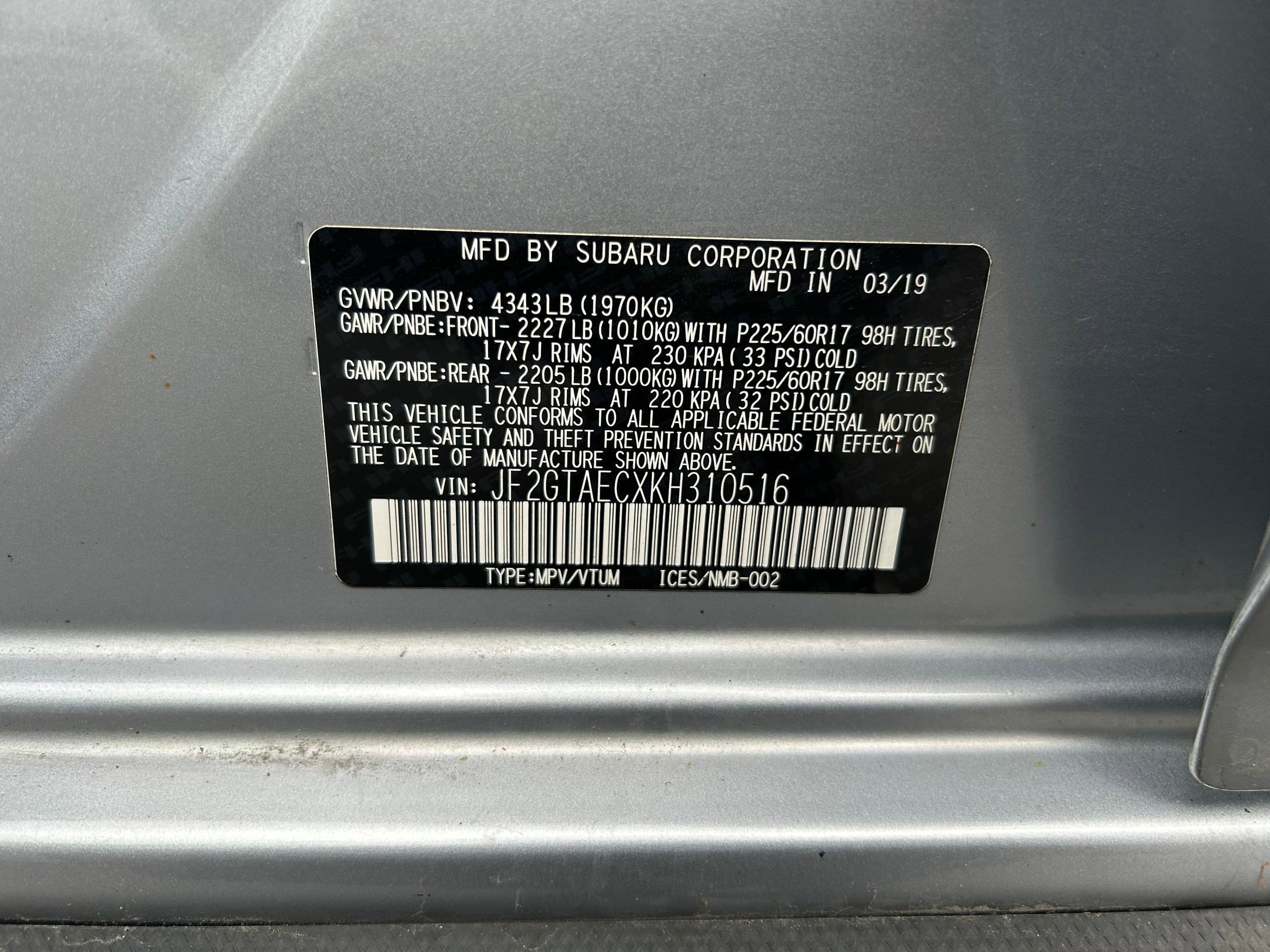 Used 2019 Subaru Crosstrek 2.0i Premium AWD/4WD image 33