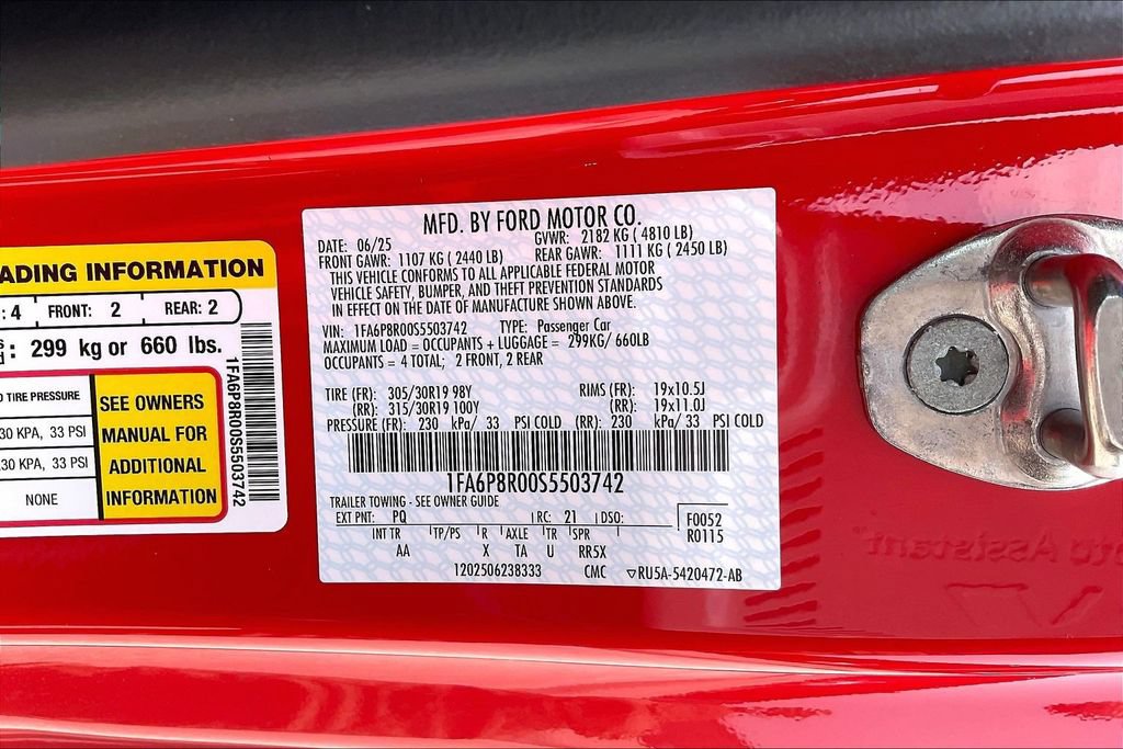 Used 2025 Ford Mustang Dark Horse w/ Dark Horse Handlin Package RWD image 19