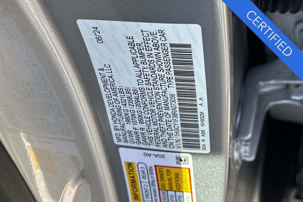 Certified 2024 Honda Accord EX image 31