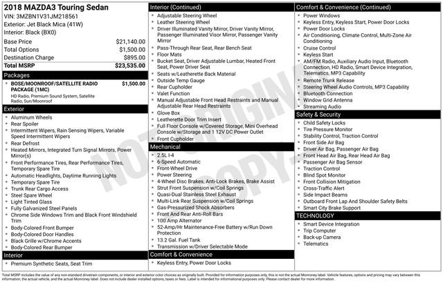 Used 2018 MAZDA MAZDA3 Touring image 35