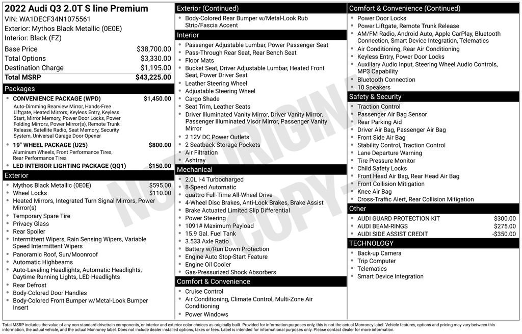 Used 2022 Audi Q3 2.0T Premium w/ Convenience Package image 17