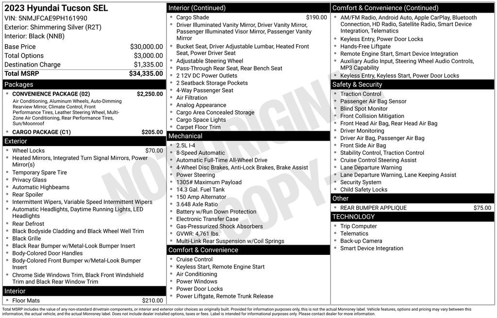 Used 2023 Hyundai Tucson SEL w/ Convenience Package AWD/4WD image 37