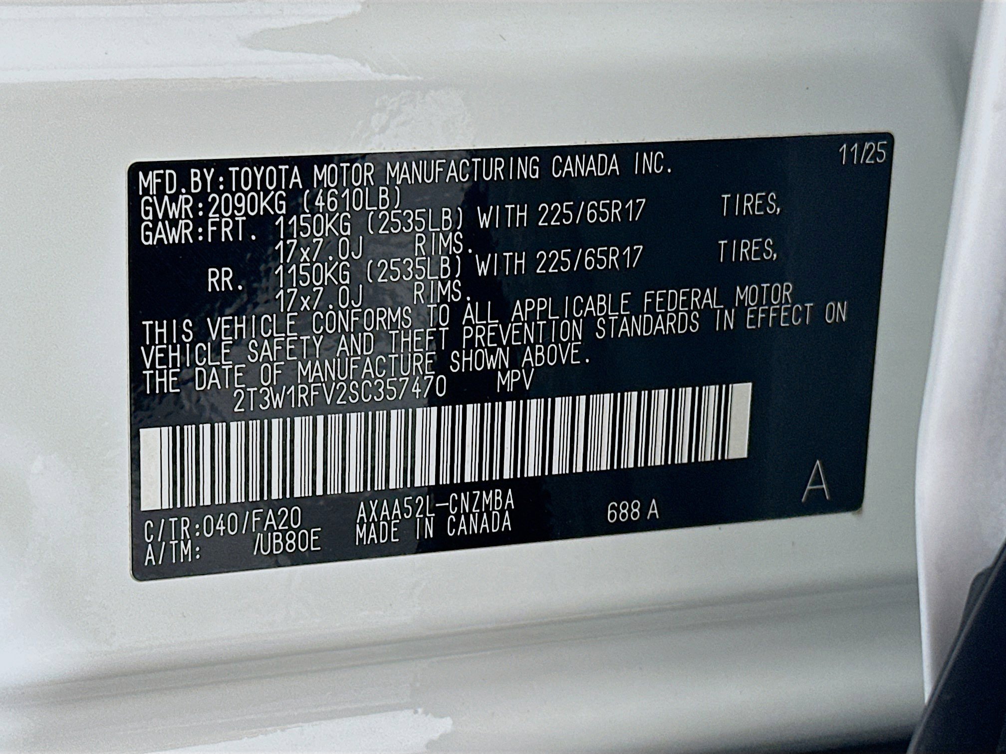 Used 2025 Toyota RAV4 XLE w/ Convenience Package FWD image 12