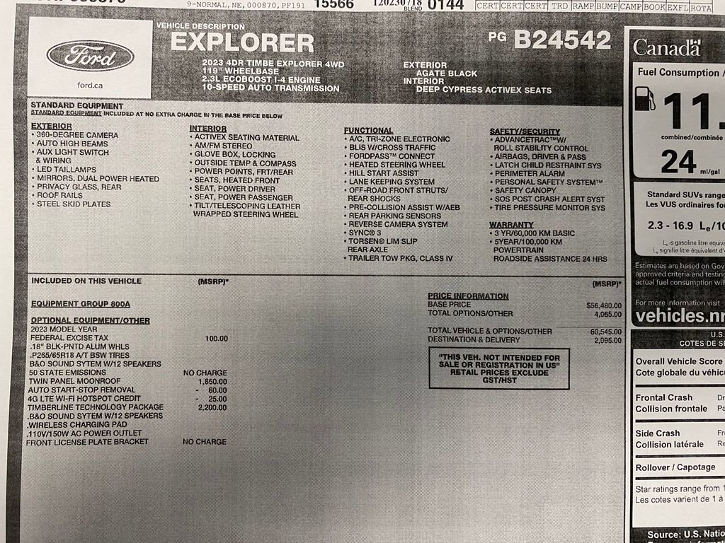 Used 2023 Ford Explorer Timberline w/ Timberline Technology Package image 38