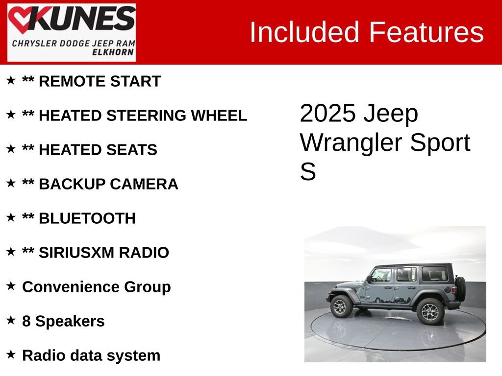 New 2025 Jeep Wrangler Sport S image 2
