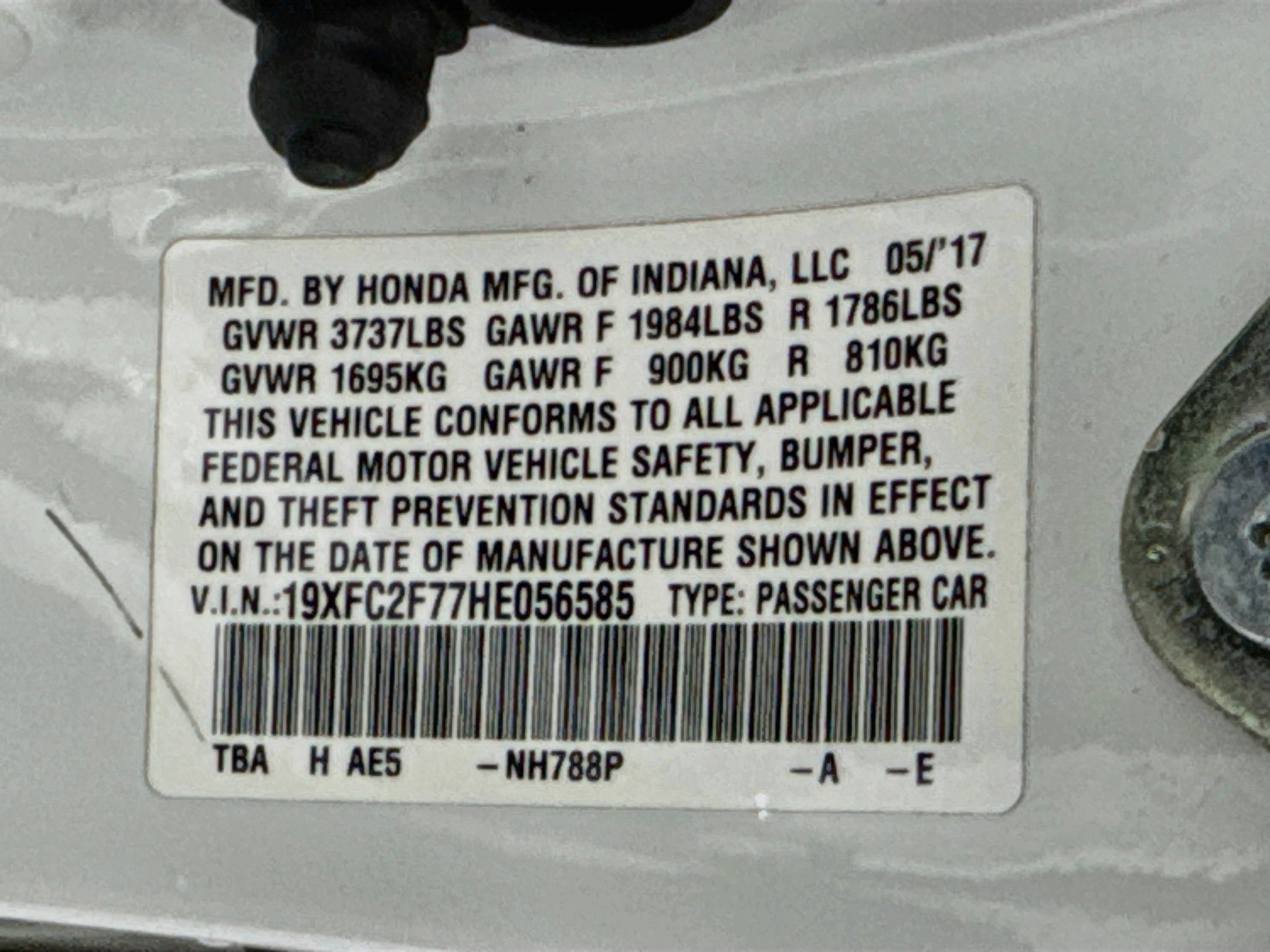 Certified 2017 Honda Civic EX image 30