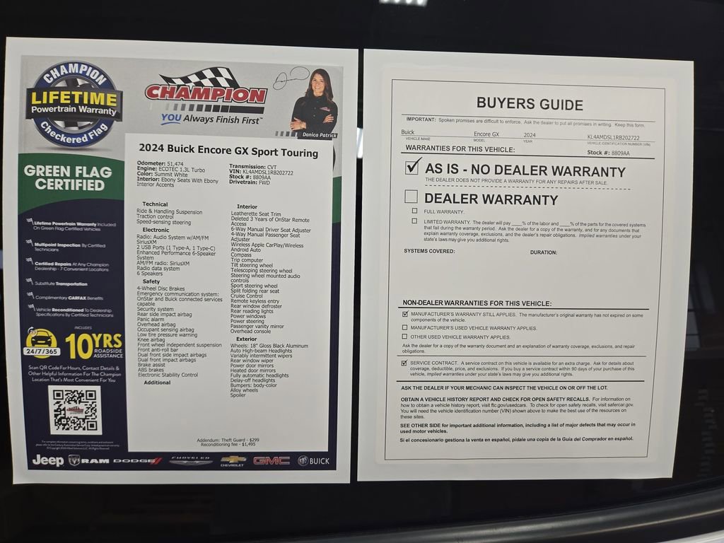 Certified 2024 Buick Encore GX Sport Touring FWD image 44