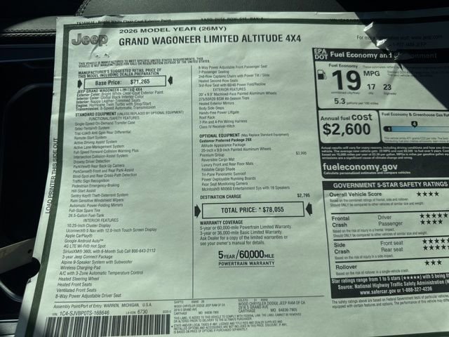 New 2026 Jeep Grand Wagoneer Limited image 30