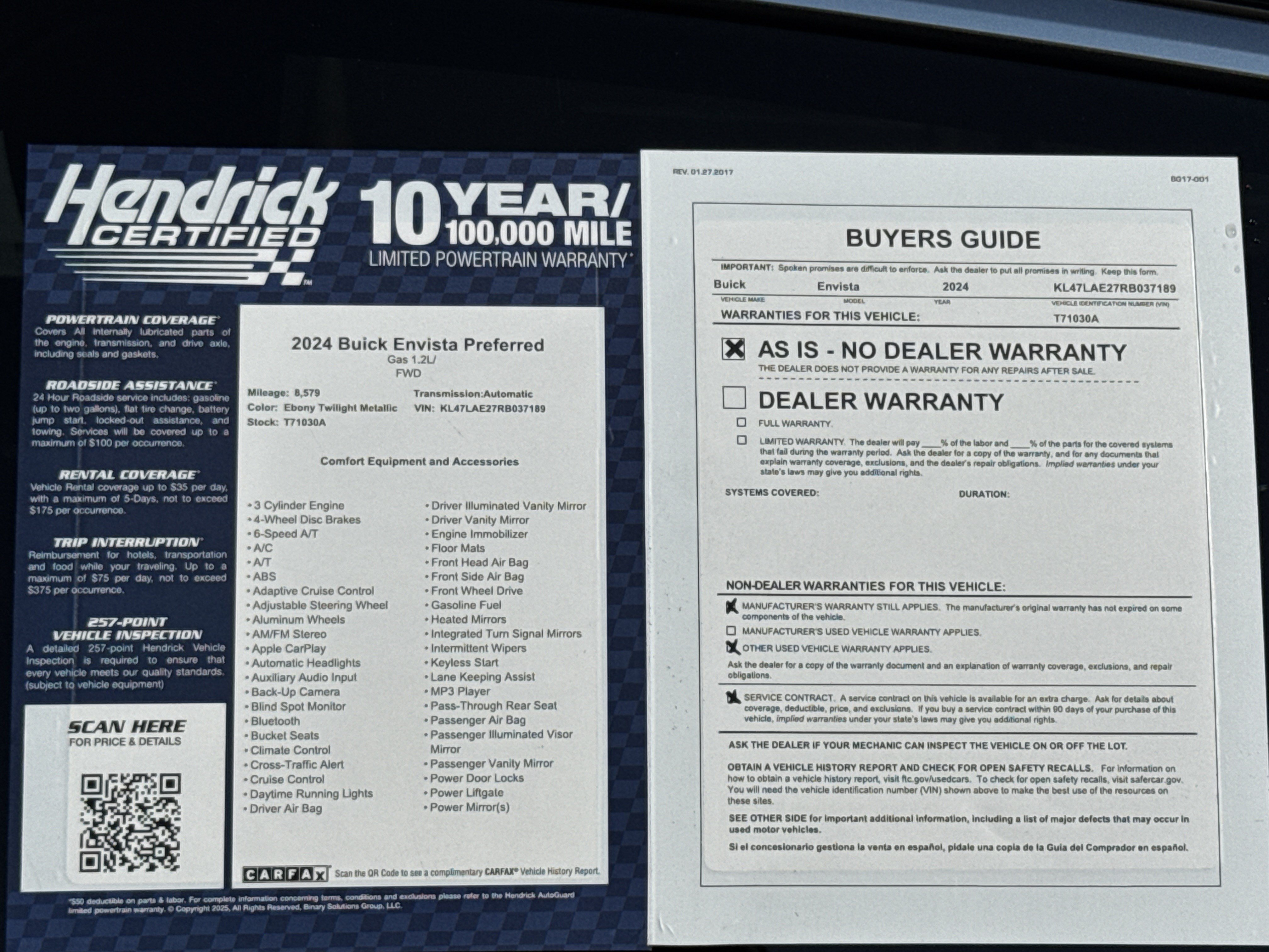 Used 2024 Buick Envista Preferred w/ Convenience II Package FWD image 35