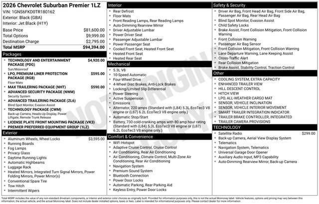 New 2026 Chevrolet Suburban Premier image 5