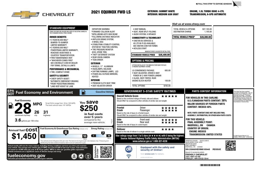 Used 2021 Chevrolet Equinox LS w/ LS Convenience Package video 3