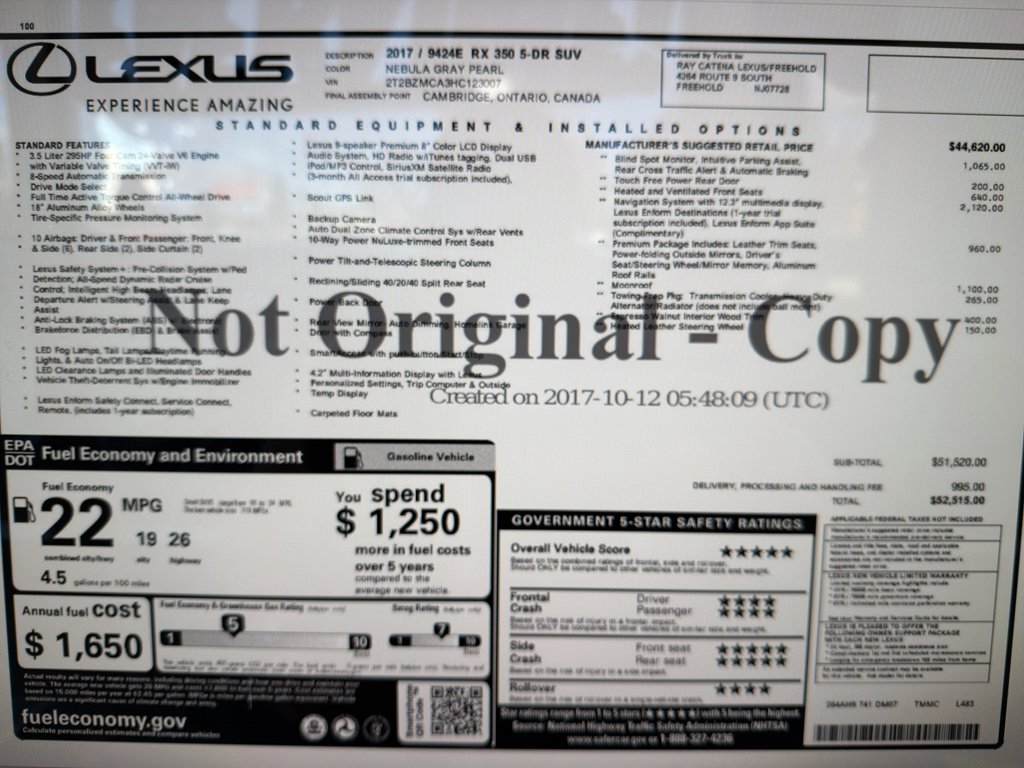 Used 2017 Lexus RX 350 AWD image 21