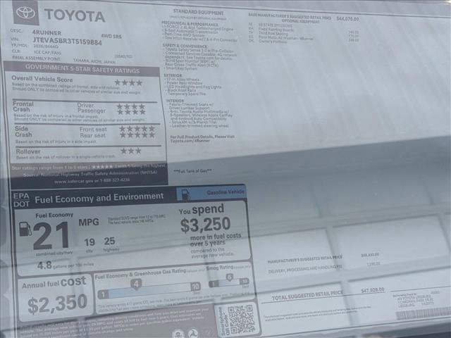 New 2026 Toyota 4Runner SR5 AWD/4WD image 25