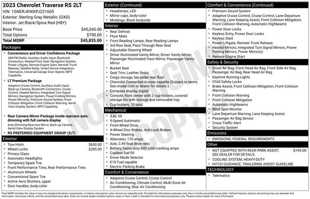 Certified 2023 Chevrolet Traverse RS image 29