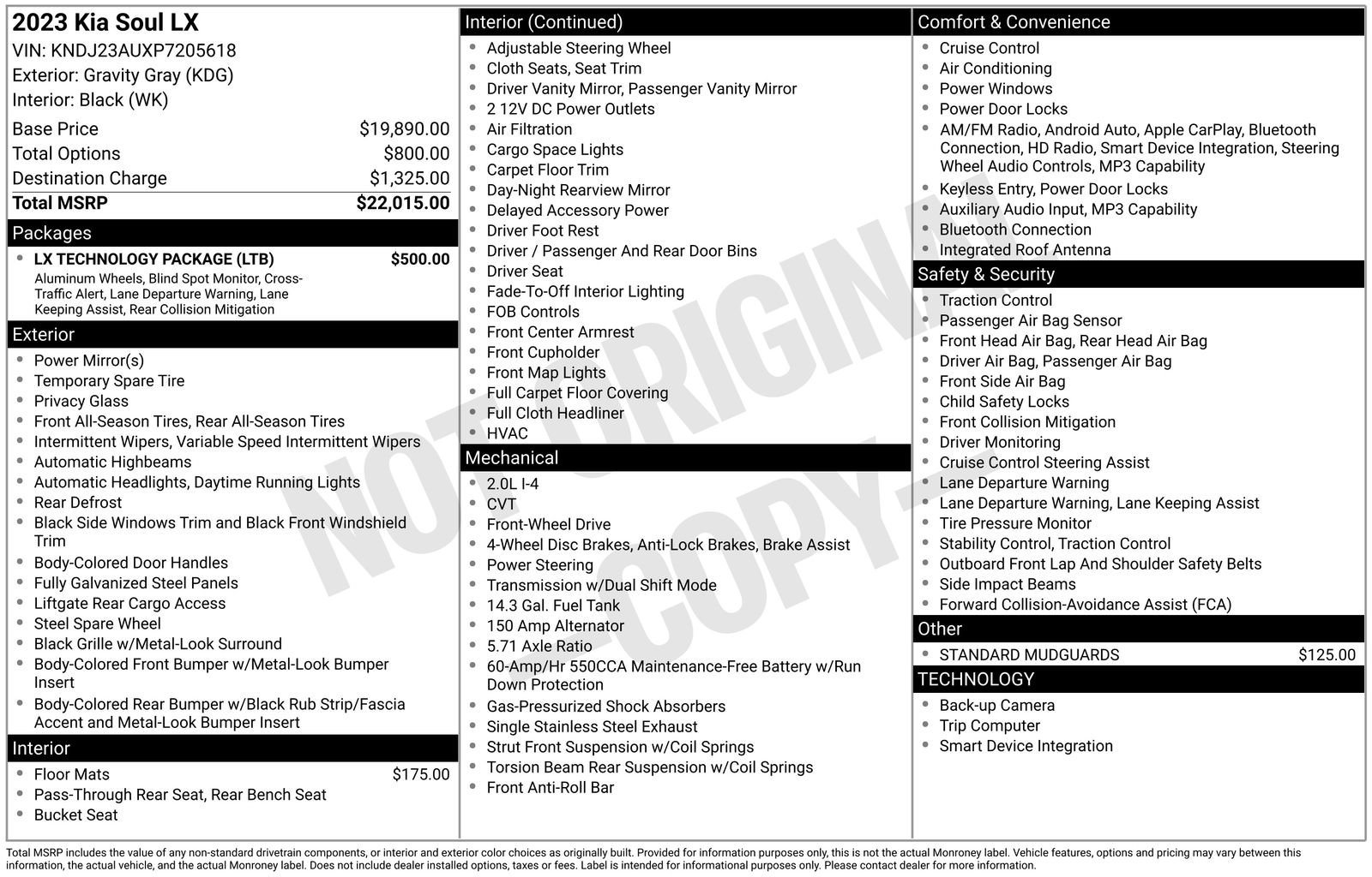 Used 2023 Kia Soul LX w/ LX Technology Package FWD image 11