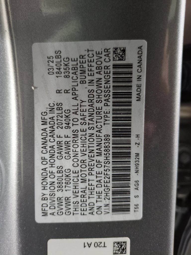 Certified 2025 Honda Civic Sport image 36