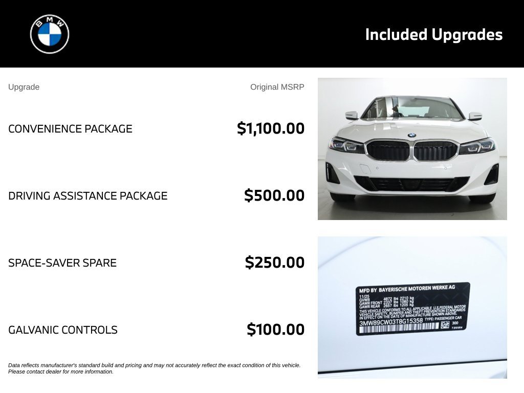 Used 2026 BMW 330i xDrive Sedan w/ Convenience Package AWD/4WD image 4