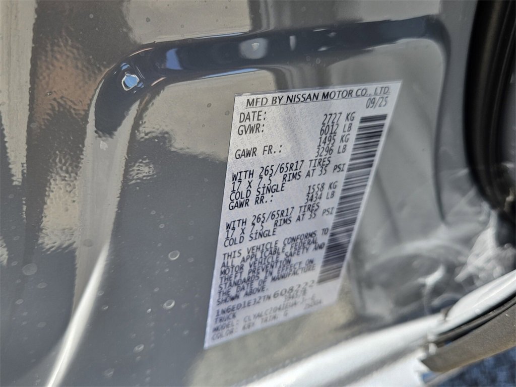 New 2026 Nissan Frontier SV w/ SV Convenience Package image 17