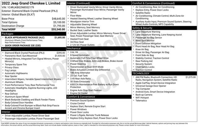 Certified 2022 Jeep Grand Cherokee L Limited w/ Black Appearance Package AWD/4WD image 9