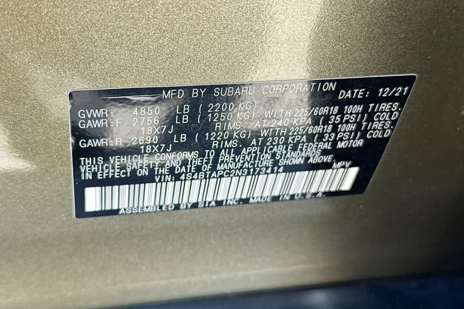 Used 2022 Subaru Outback Touring AWD/4WD image 29