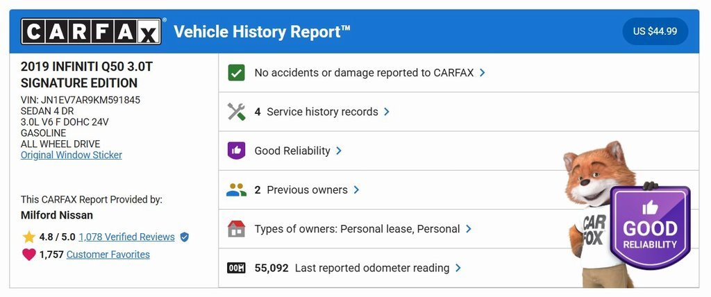 Used 2019 INFINITI Q50 Signature Edition w/ Cargo Package (L96) image 34
