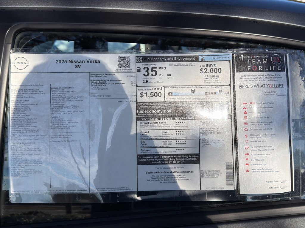 New 2025 Nissan Versa SV w/ Trunk Package image 12