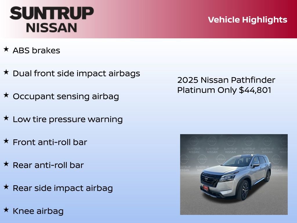 New 2025 Nissan Pathfinder Platinum w/ Black Appearance Package image 23