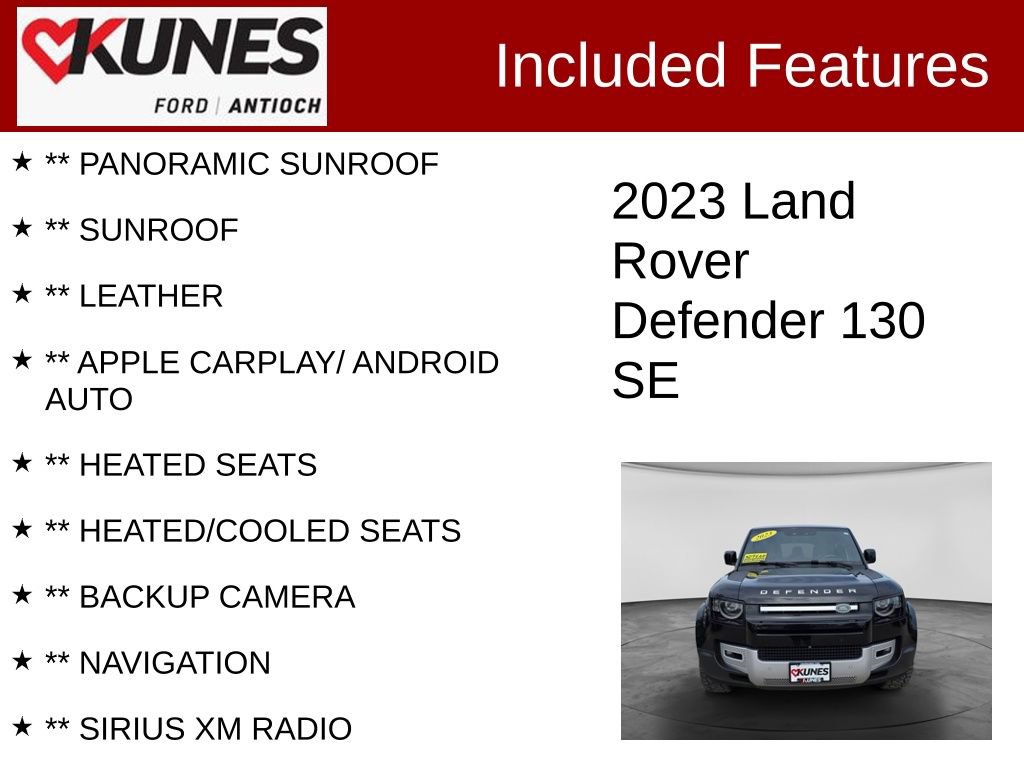 Used 2023 Land Rover Defender 130 SE AWD/4WD image 3