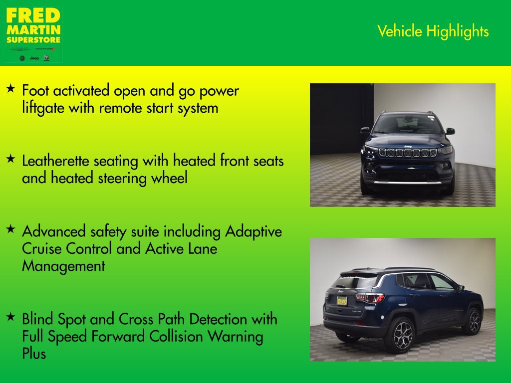 New 2026 Jeep Compass Limited w/ Sun, Sound & Navigation Group AWD/4WD image 15