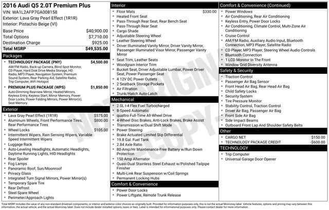 Used 2016 Audi Q5 2.0T Premium Plus w/ Technology Package image 33