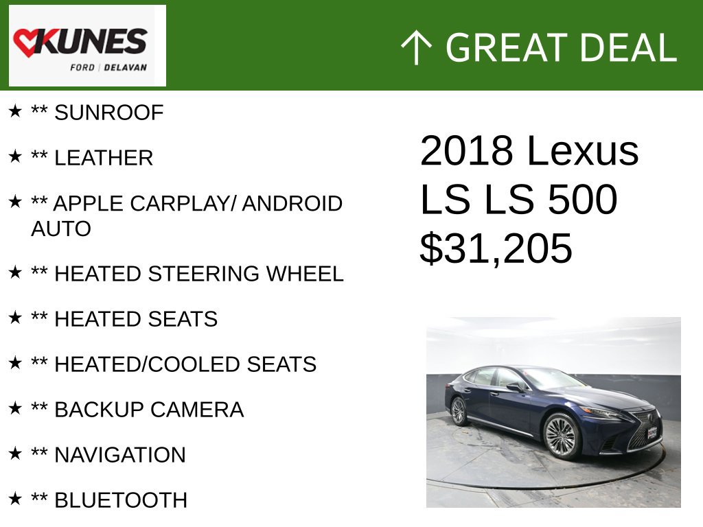 Used 2018 Lexus LS 500 AWD w/ Interior Upgrade Package image 2