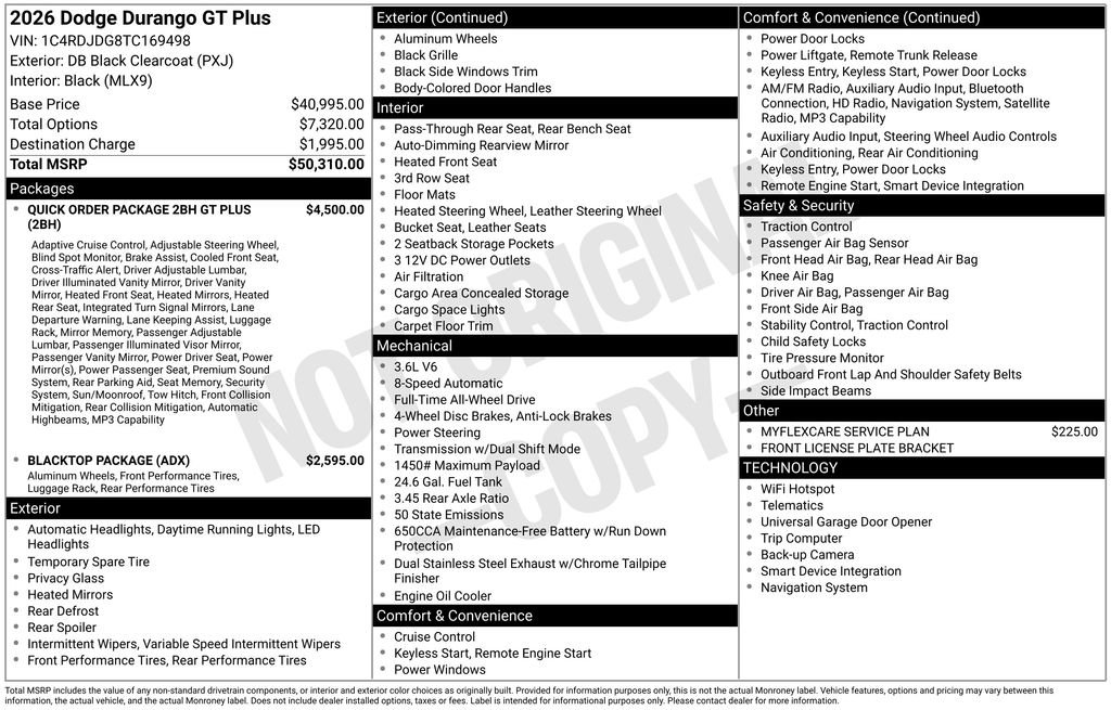 New 2026 Dodge Durango GT image 2