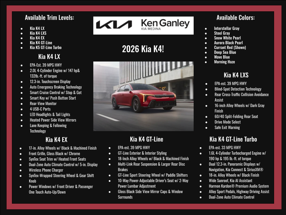 New 2026 Kia K4 GT-Line w/ GT-Line Premium Package FWD image 28