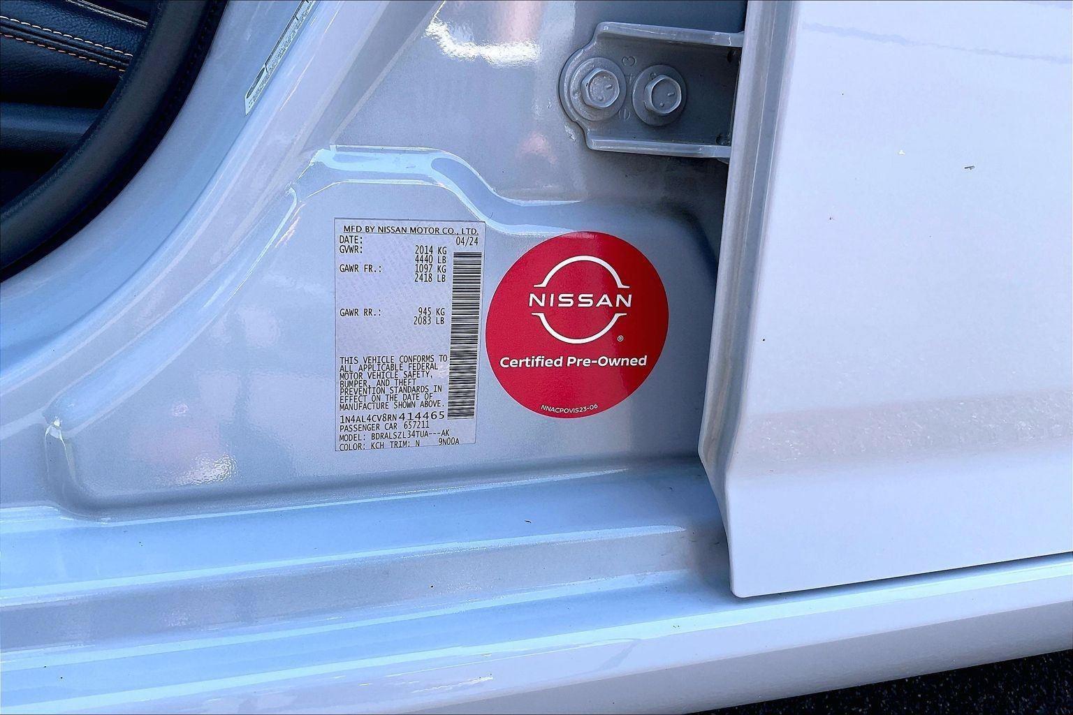 Certified 2024 Nissan Altima 2.0 SR FWD image 36