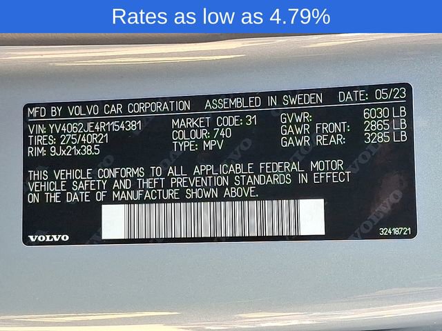 Certified 2024 Volvo XC90 B6 Plus w/ Protection Package Premier image 29