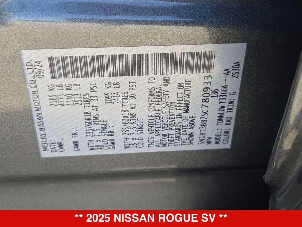 Used 2025 Nissan Rogue SV AWD/4WD image 34