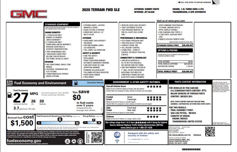 Used 2020 GMC Terrain SLE image 4