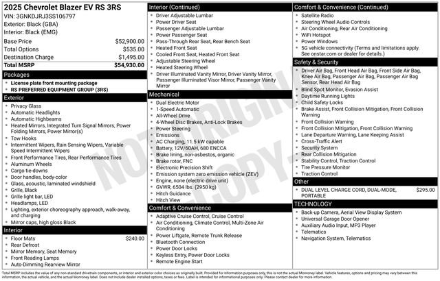 Certified 2025 Chevrolet Blazer EV RS image 31