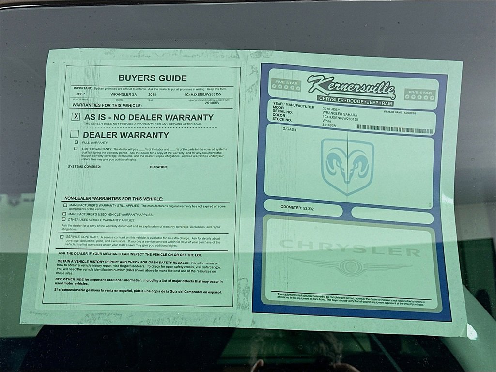 Used 2018 Jeep Wrangler Unlimited Sahara image 38