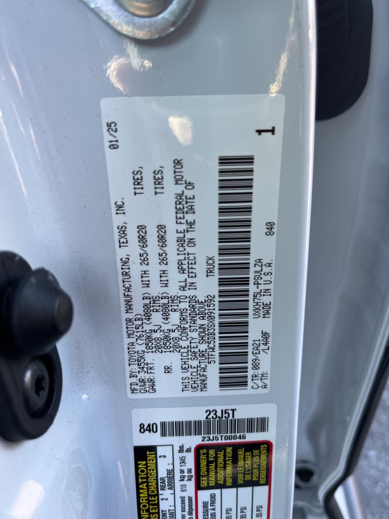 Used 2025 Toyota Tundra Limited w/ TRD Off-Road Package AWD/4WD image 46
