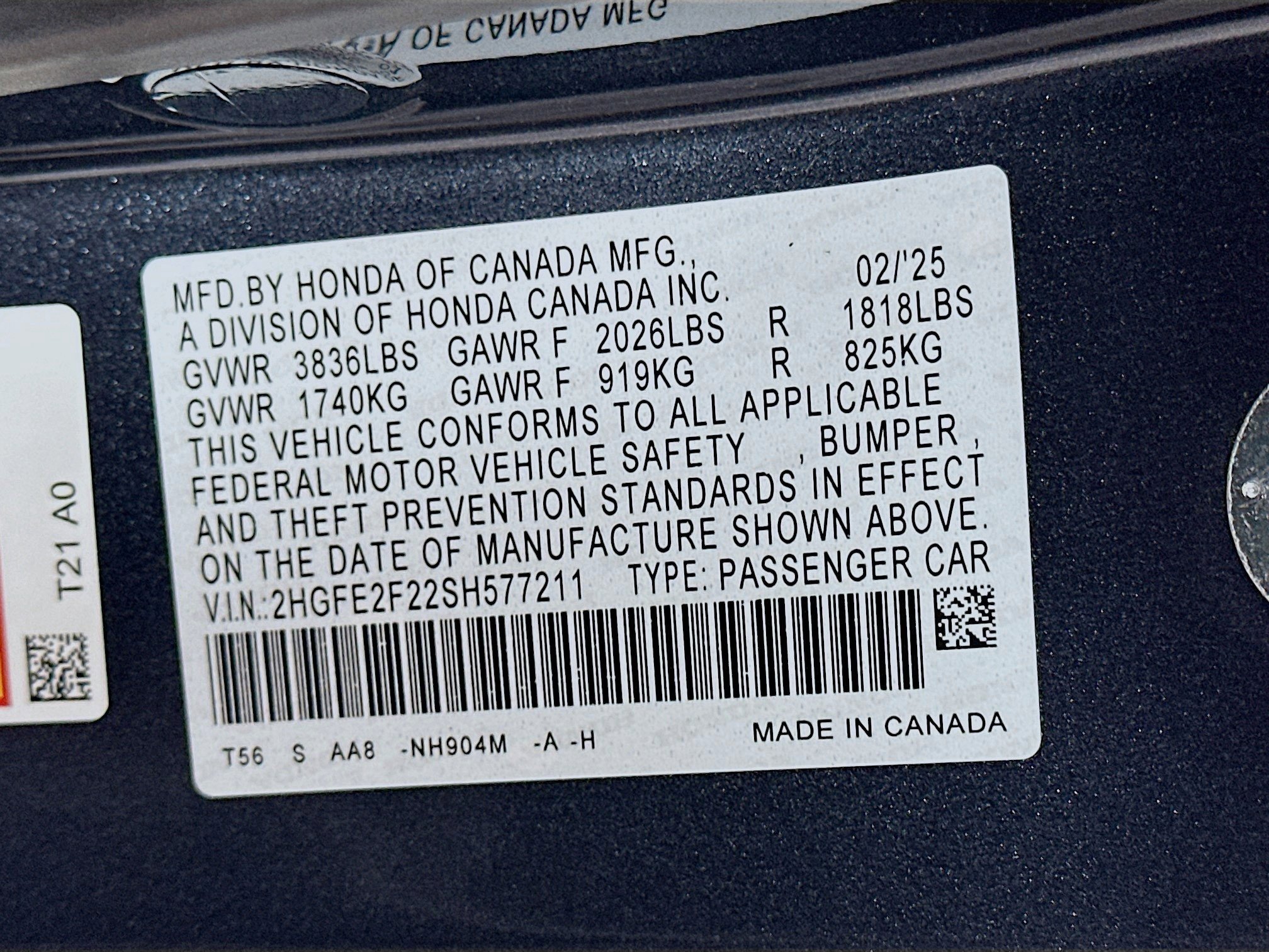 Certified 2025 Honda Civic LX image 23